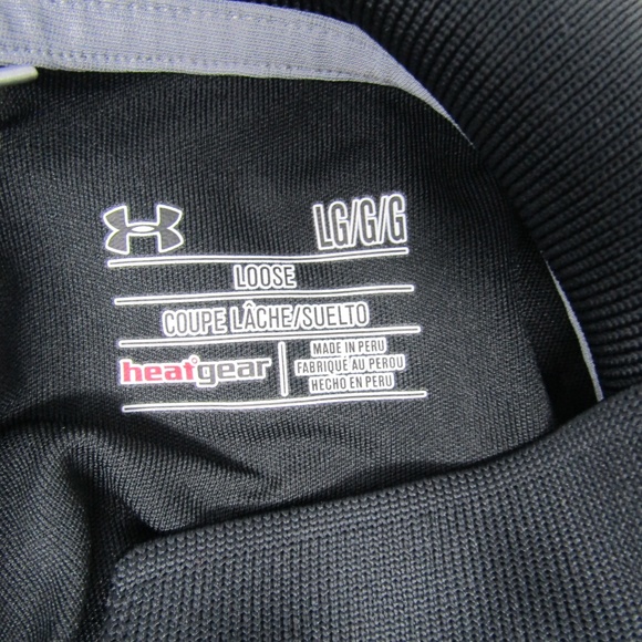 Under Armour Black Polo Shirt Sz L Cam Newton - Picture 3 of 6